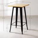 Table Stylix en Bois - Métal noir